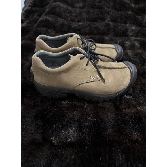 Keen Boston III Brown Leather Hiking Rubber Toe Lace Up Shoes 6 - Picture 1 of 4